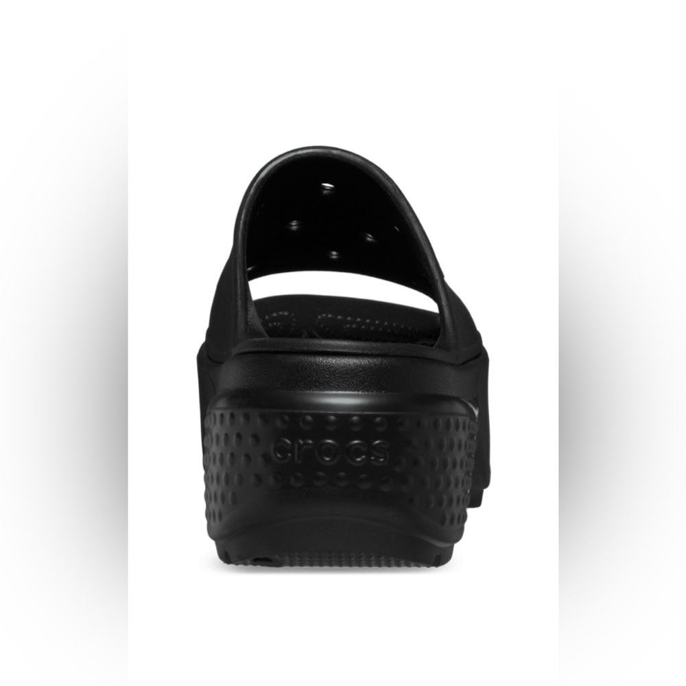 Crocs Stomp Unisex Platform Black Slides Sz W 11 M 9 NWT - Picture 6 of 6